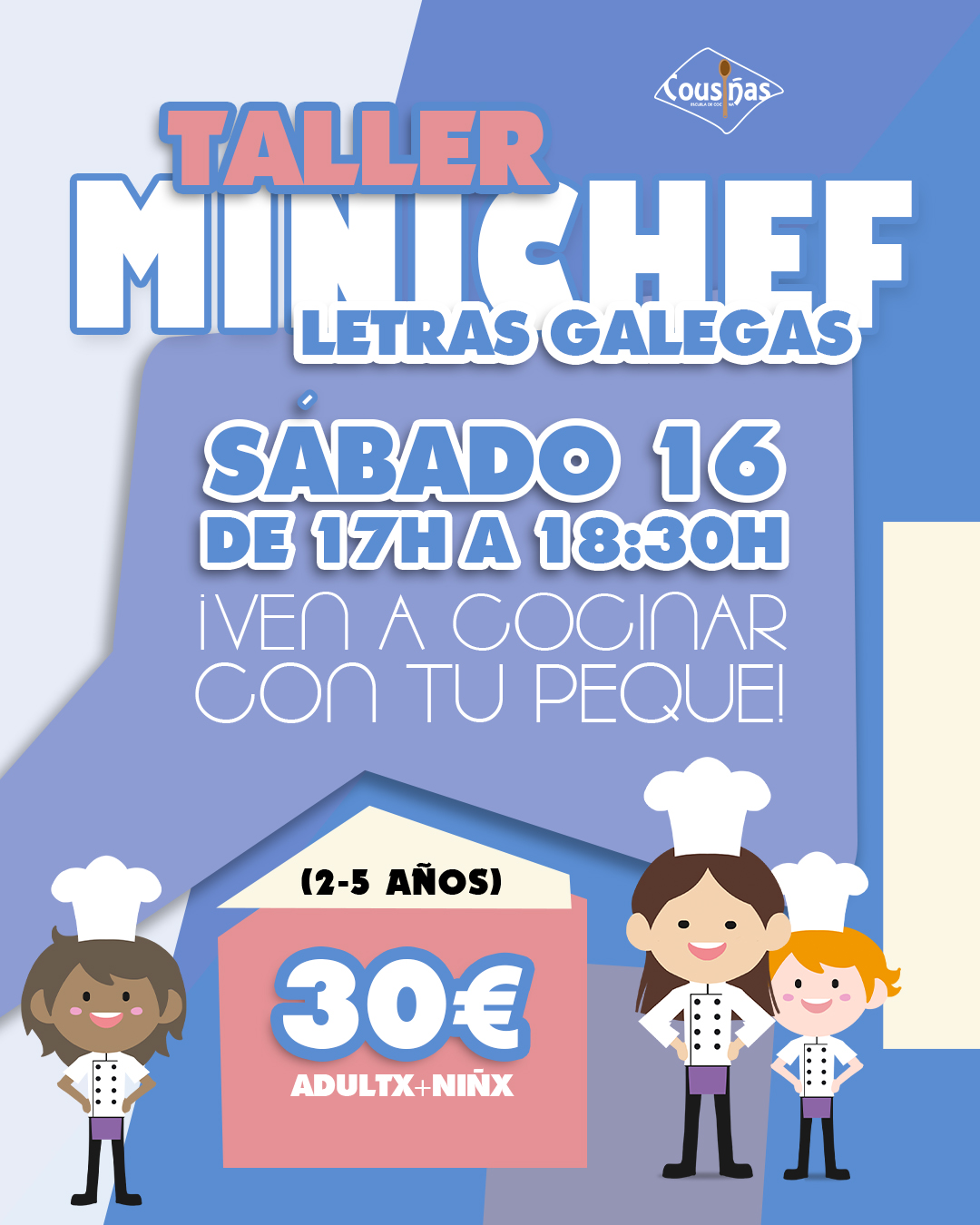 Taller de cocina para niños en Pontevedra