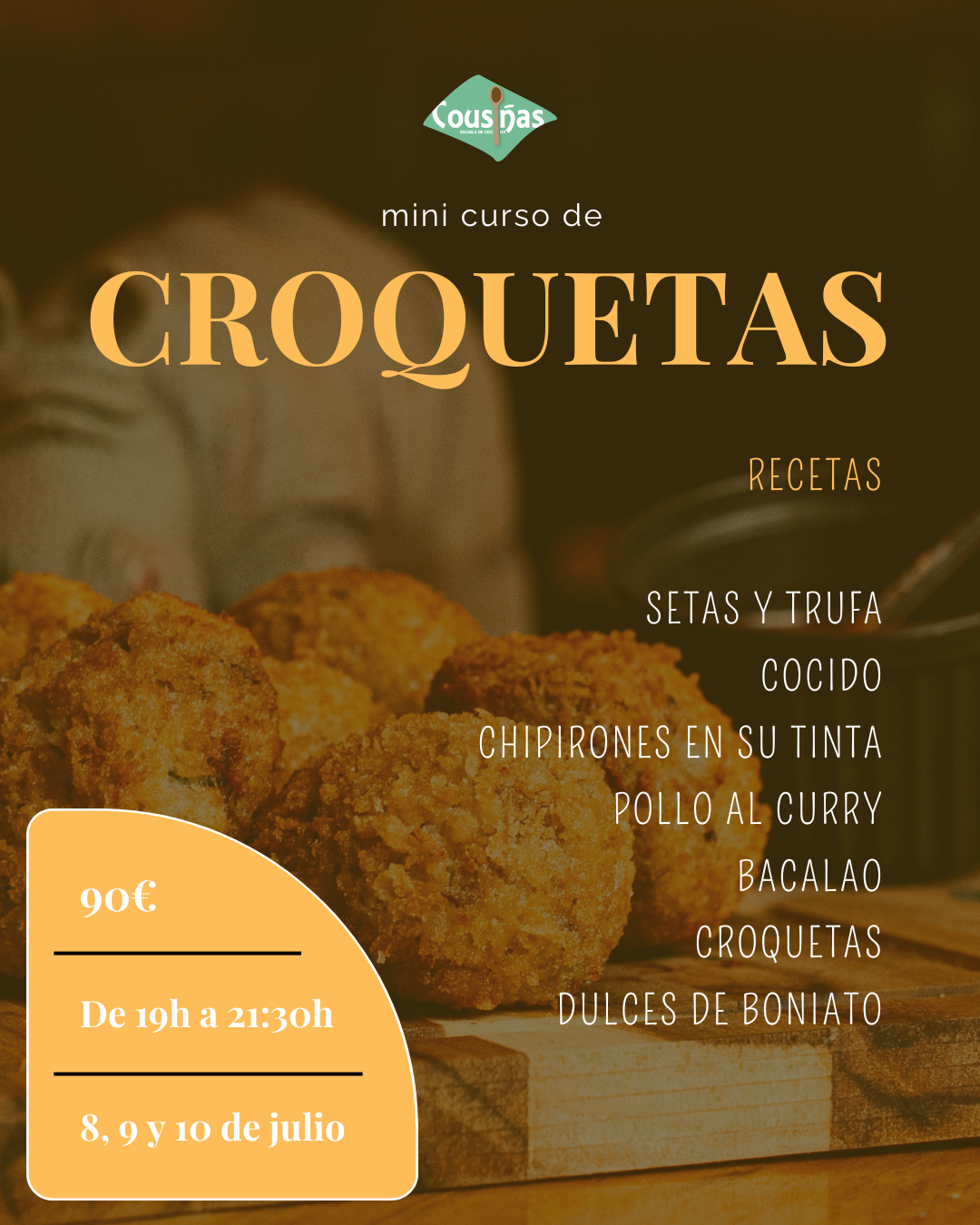 curso de croquetas en Pontevedra