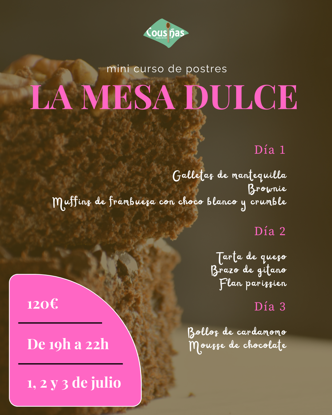 Curso de repostería en Pontevedra