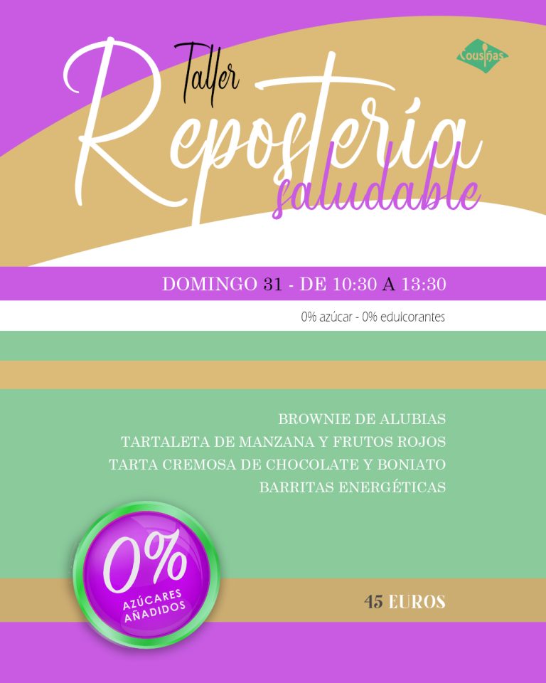 Taller de repostería sin azúcar en Pontevedra